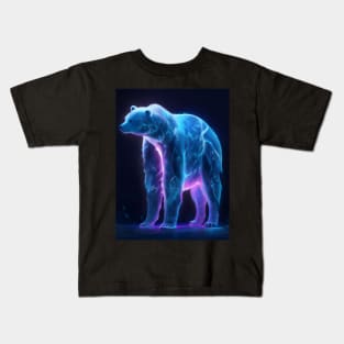 Colourful neon polar bear Kids T-Shirt